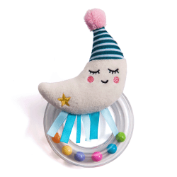 Image showing the Mini Moon Round Baby Rattle, Multi product.