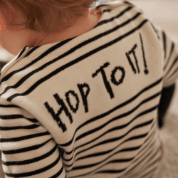 Image showing the Hop to it Striped Knitted Jumper, 0 - 3 Months, Natural White product.