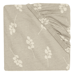Image showing the Twig Jersey Cot Bed Fitted Sheet, 70 x 140cm, Olive Green product.