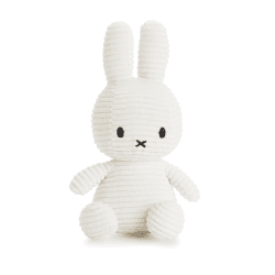Image showing the Miffy Corduroy Soft Toy, 23cm, White product.