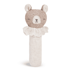 Image showing the Brown Bear Knitted Rattle, Beige product.