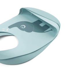 Image showing the Elphee Pack of 2 Silicone Bibs, Blue product.