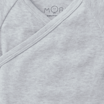 Image showing the Short Sleeve Kimono Bodysuit, 0 - 3 Months, Grey product.