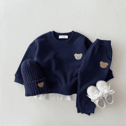 Image showing the The Bear Colour Tracksuit, 0 - 6 Months, Navy product.