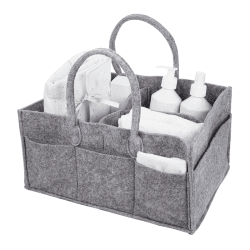 Image showing the Dream Felt Nappy Caddy Bag, Grey product.