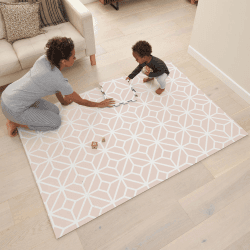Image showing the Puzzle Playmat, 120 x 175cm, Tiles Blush Rose product.