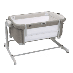 Image showing the Next2Me Magic Evo Bedside Crib, Desert Taupe product.