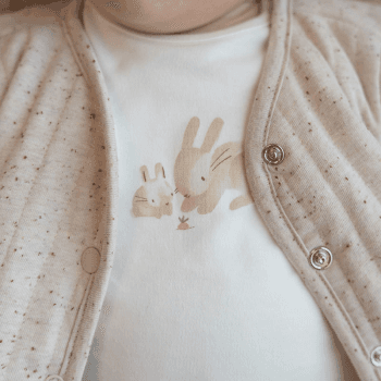 Image showing the Baby Bunny Long Sleeve Top, 0 - 1 Months, White product.