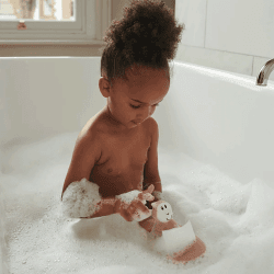Image showing the Boat and Wobbler Bath Toy, Dusty Pink product.