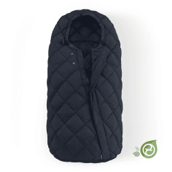 Image showing the Snøgga Puffer Footmuff, Ocean Blue product.