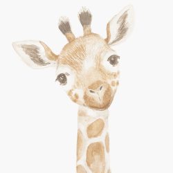 Image showing the Welcome to the World Giraffe print, H40 x L30cm product.