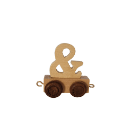 Image showing the Natural Wooden Ampersand  &, Natural product.