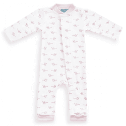Image showing the Mouse Magnetic Fastening Romper Onesie, 6 Months, Pink product.