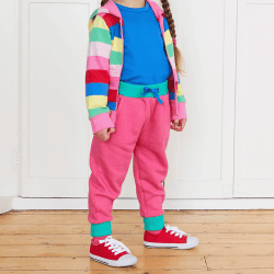 Image showing the Basic Organic Cotton Joggers, 3 - 6 Months, Pink product.