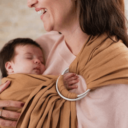 Image showing the Ring Sling Baby Wrap, Rye Brown product.