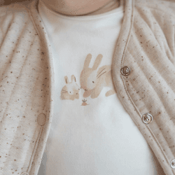 Image showing the Baby Bunny Long Sleeve Top, 4 - 6 Months, White product.