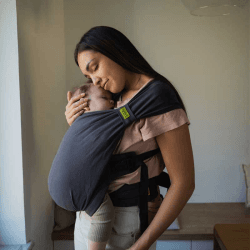 Image showing the Bliss Baby Carrier Wrap, Charcoal product.