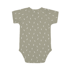 Image showing the Short Sleeve Bodysuit with Print GOTS, 3 - 6 Months, Speckles Olive product.