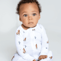 Image showing the Llama Bamboo Zip Sleepsuit, Newborn product.
