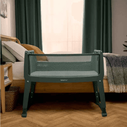 Image showing the SnuzPod Studio Bedside Crib, Berlin Green product.