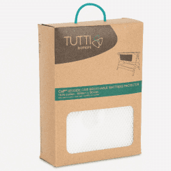 Image showing the CoZee Bedside Crib Breathable Mattress Protector, White product.