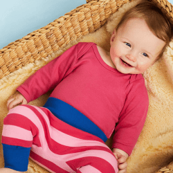 Image showing the Basic Organic Cotton Long Sleeved Bodysuit, 3 - 6 Months, Pink product.