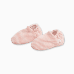 Image showing the Baby Booties, 3 - 6 Months, Blush Stripe product.