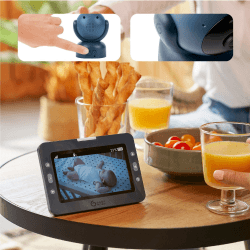 Image showing the Yoo Master Plus Motorised 5" Video Baby Monitor, Blue product.