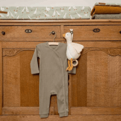 Image showing the Sailors Bay Wrapped Rib One-Piece Suit, 0 - 2 Months, Olive product.