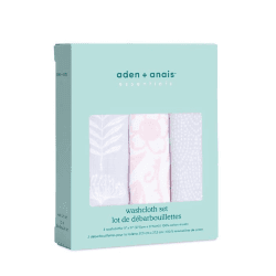Image showing the Essentials Pack of 3 Cotton Muslin Washcloths, 30 x 30cm, Damsel product.