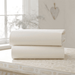 Image showing the Pack of 2 Moses Basket Sheets, 74 x 30cm, Cream product.