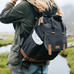 Image showing the Robyn Eco Changing Backpack, Black product.