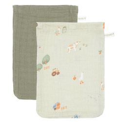 Image showing the Little Farm Pack of 2 Washcloths product.