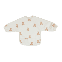 Image showing the Waterproof Bib with Sleeves, Teddy Bear product.