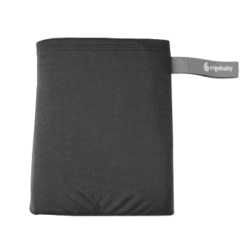 Image showing the Aura Soft Knit Baby Sling Wrap, Soft Black product.
