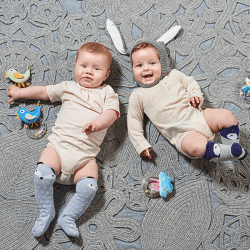 Image showing the Mini Moon Round Baby Rattle, Multi product.