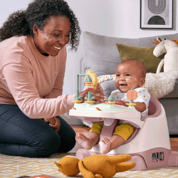 Image showing the Bug 3 in 1 Convertible Multi-Purpose Floor Seat with Removable Activity Tray, Blossom product.