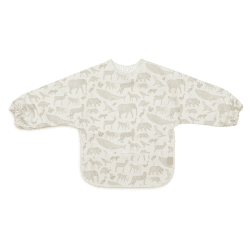 Image showing the Adventurous Animals Waterproof Long Sleeve Bib, Olive Green product.
