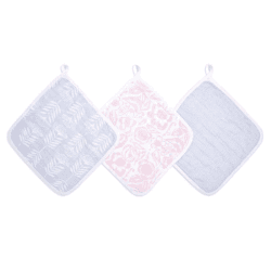 Image showing the Essentials Pack of 3 Cotton Muslin Washcloths, 30 x 30cm, Damsel product.