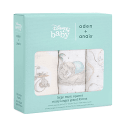 Image showing the Boutique Pack of 3 Cotton Muslin Squares, 70 x 70cm, My Darling Dumbo product.