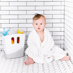 Image showing the Bath Toy Drying Bin & Organiser, Grey product.