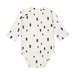 Image showing the Long Sleeve Bodysuit with Print GOTS, 3 - 6 Months, Bricks Milky product.