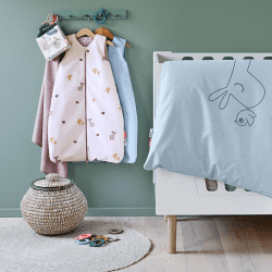 Image showing the Confetti Sleeping Bag, 1.0 TOG, 0 - 6 Months, Blue product.
