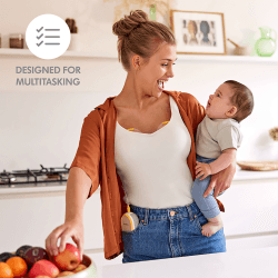 Image showing the Freestyle Handsfree Double Electric Flex Breast Pump, Yellow product.