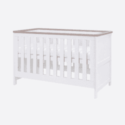 Image showing the Verona 3 in 1 Cot Bed, White/Oak product.