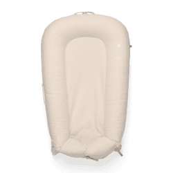 Image showing the Deluxe+ Dock Printed Baby Nest, Sand Chambray product.