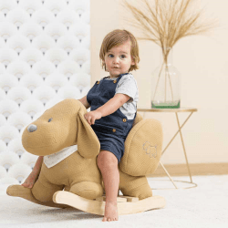 Image showing the Charlie Dog Rocker, Jacquard Caramel product.