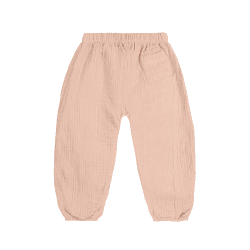 Image showing the Muslin Pants GOTS, 3 - 6 Months, Powder Pink product.