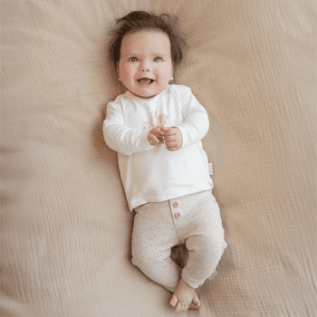 Image showing the Baby Bunny Long Sleeve Top, 1 - 2 Months, White product.