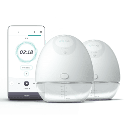 Image showing the Elvie Pump Double Electric Breast Pumps, White product.
